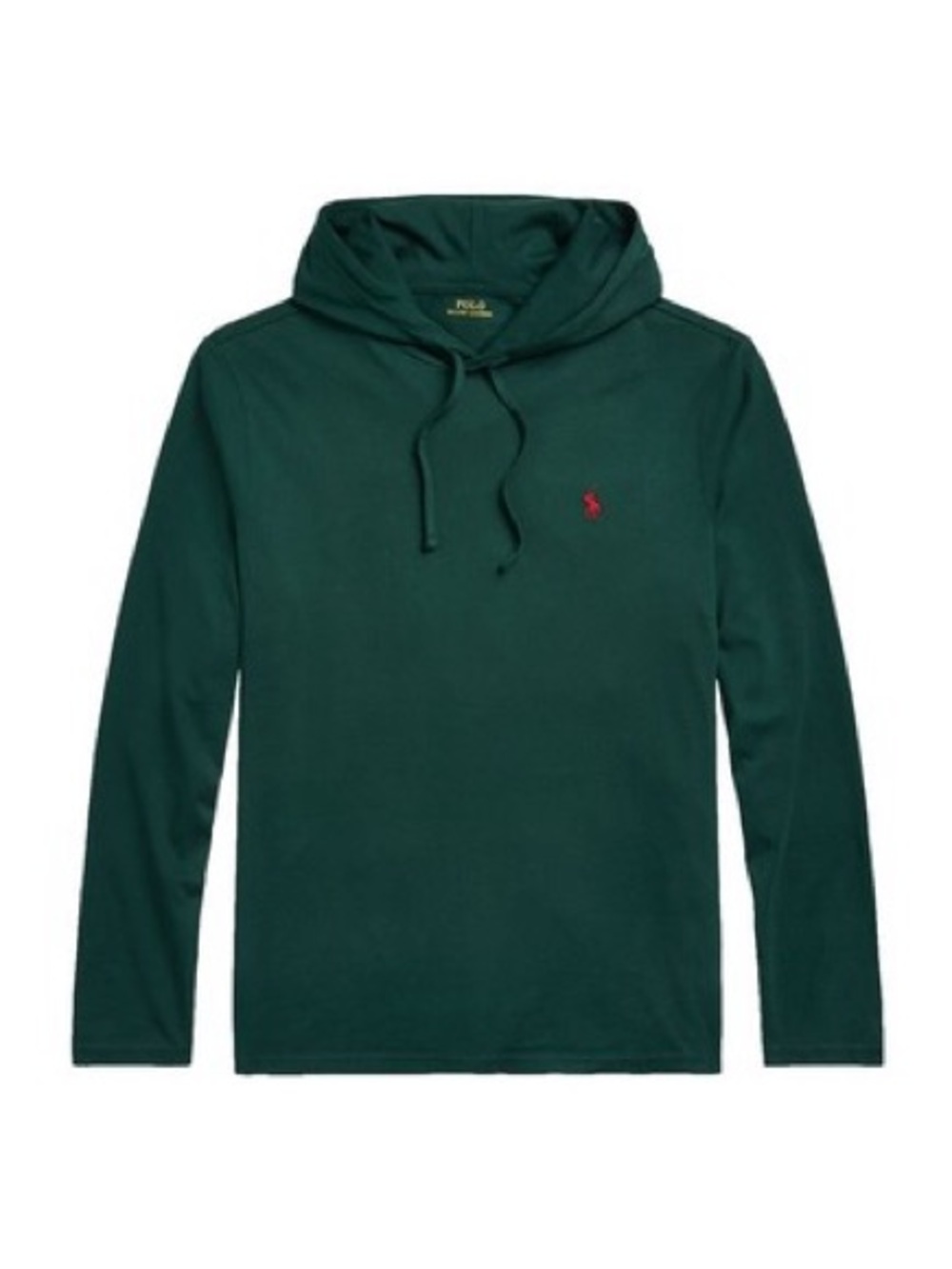 Polo Ralph Lauren Men's Jersey Hooded T-Shirt Green Red Pony Size Small